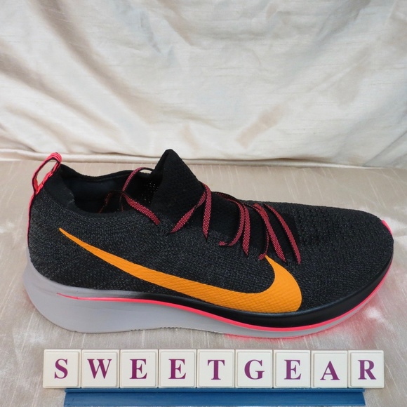 nike zoom fly flyknit black flash crimson